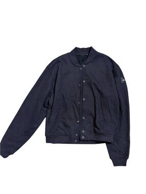 Alo Yoga Cropped Snap Front Bomber Jacket Mens
